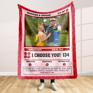 Personalized Gifts For Couple Blanket I Choose You Today Tomorrow And Every Day After That - Blanket - GoDuckee