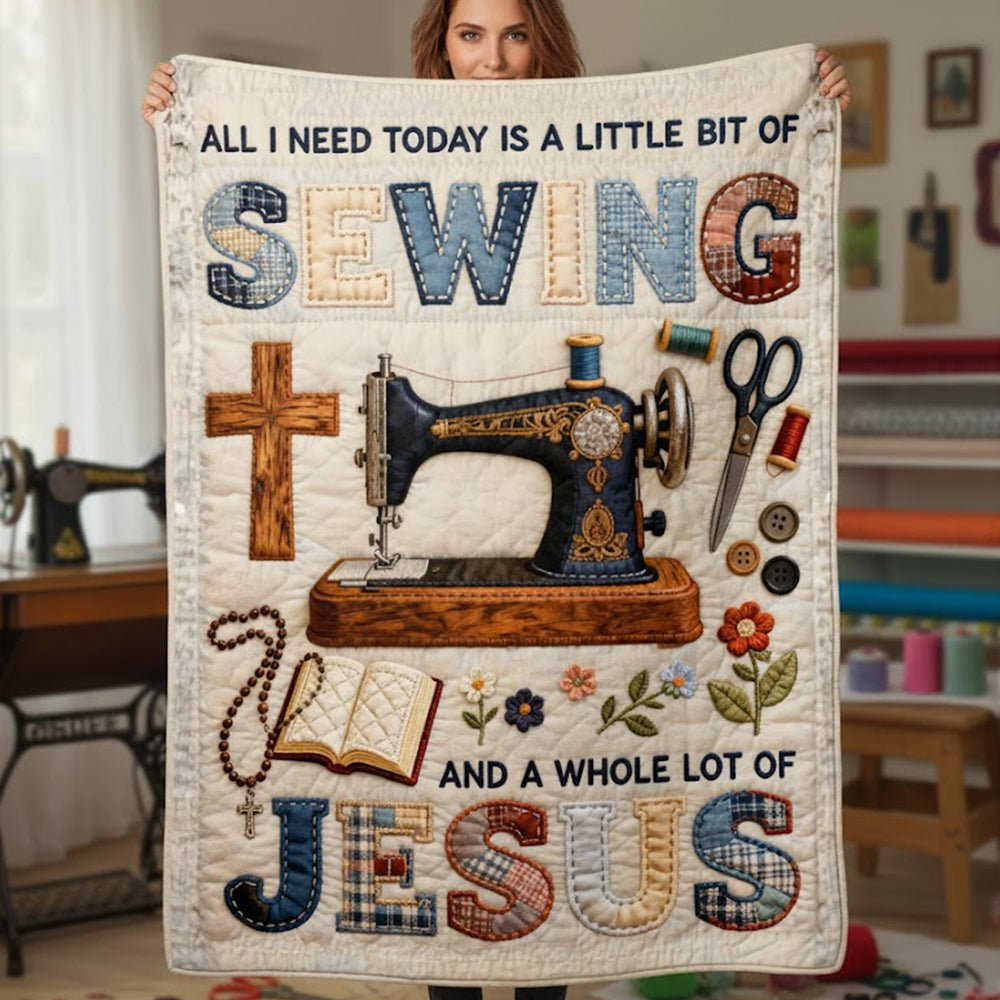 Jesus And Sewing Blanket - Gifts For Christians 01patn251225