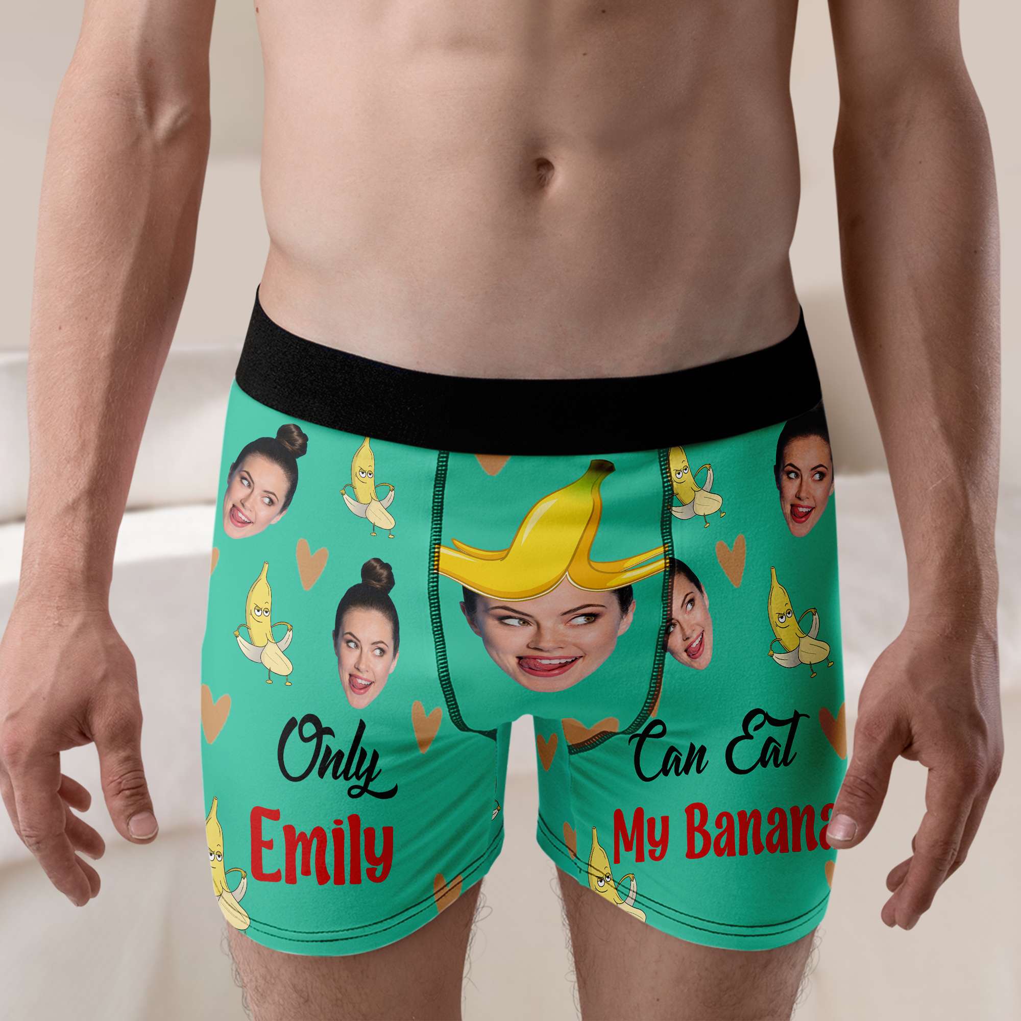 Custom Photo Gifts For Men Boxer Eat Banana 05XQMH080824 - Boxer Briefs - GoDuckee