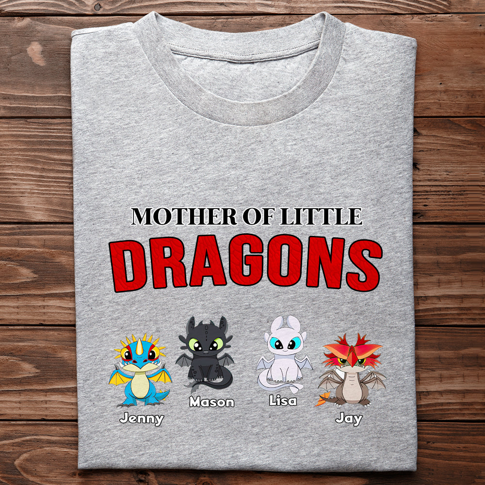 Personalized Gifts For Mom Shirt Mother Of Little Dragons 02HTMH060324 - 2D Shirts - GoDuckee