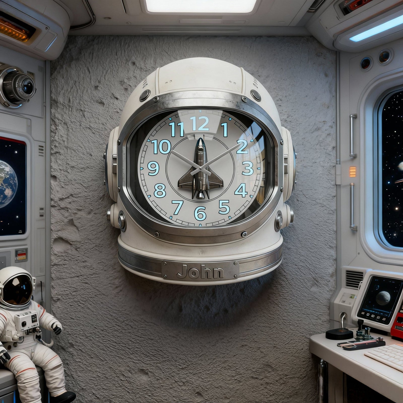 Astronaut Acrylic Hanging Wall Clock - Personalized Gifts 07hylu221225 - Hanging Wall Clock - GoDuckee
