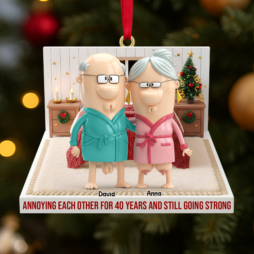 Personalized Funny Gifts For Old Couple Christmas Ornament 03natn021125 - Ornament - GoDuckee