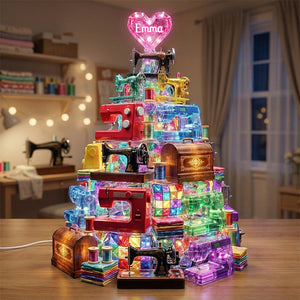 Sparkle Sewing Machine Light Box, Personalized Gifts For Sewing Lovers 03qhdt281125 - Light Box - GoDuckee