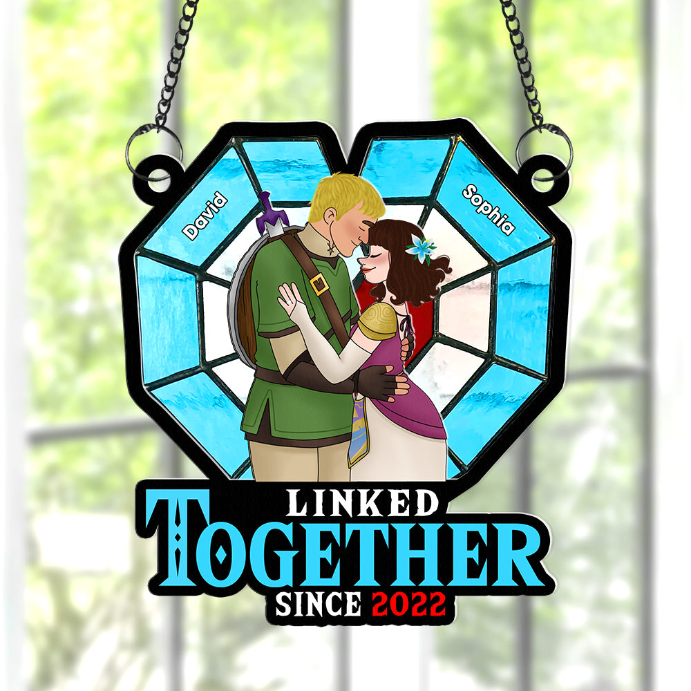 Personalized Gifts For Couple Suncatcher Ornament 03kaqn030125hg - Ornament - GoDuckee