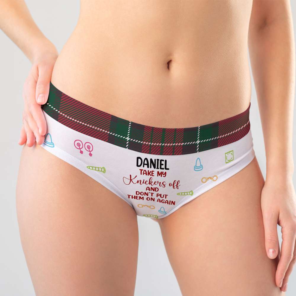 Personalized Gifts For Couple Women's Briefs Take My Knickers Off 03OHMH220124 - Boxers & Briefs - GoDuckee