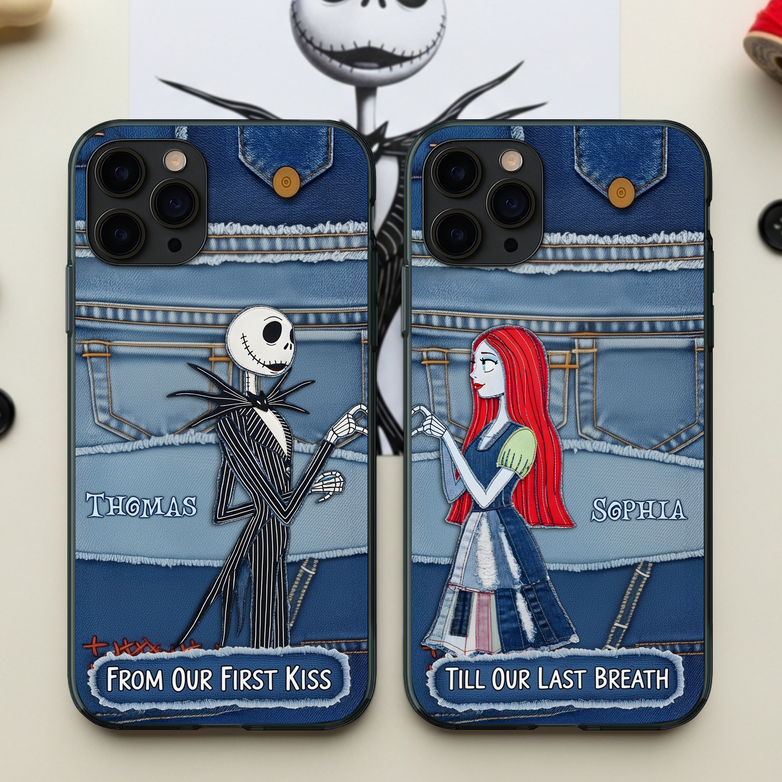 Horror Couple Phone Case - Personalized Gifts For Couple 04tgpu140625 - Phone Case - GoDuckee