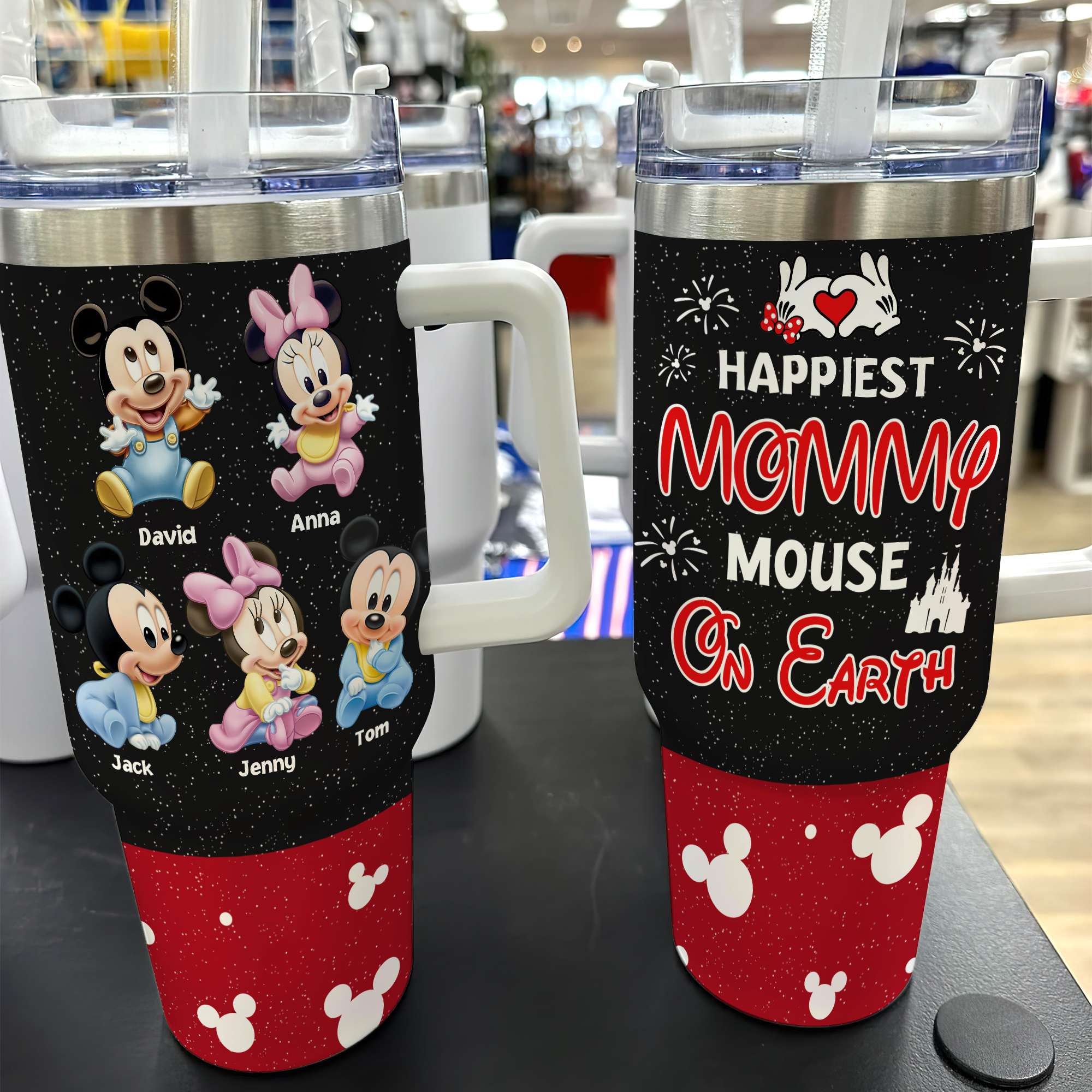 Personalized Gifts For Mom Tumbler Happiest Mommy Mouse On Earth 04ACTN270324 - Tumbler Cups - GoDuckee