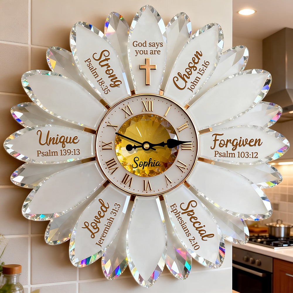 Christian Faith Acrylic Hanging Wall Clock – Personalized Gifts For Christian 06nadt251225 - Hanging Wall Clock - GoDuckee