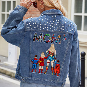 Personalized Gifts For Mom Denim Jacket Mom 03qhqn010424pa - Denim Jacket - GoDuckee