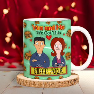 Personalized Gift For Couples Edge To Edge Mug 3D Inflated Effect 04XQLU311224HG - Coffee Mug - GoDuckee