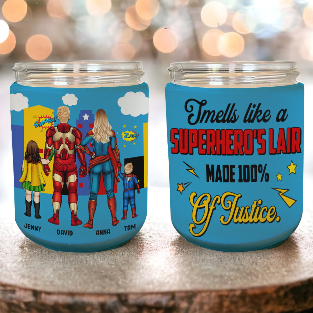 Personalized Gifts For Family Scented Candle Smells Like A Superhero's Lair 04katn290224pa - Scented Candle - GoDuckee