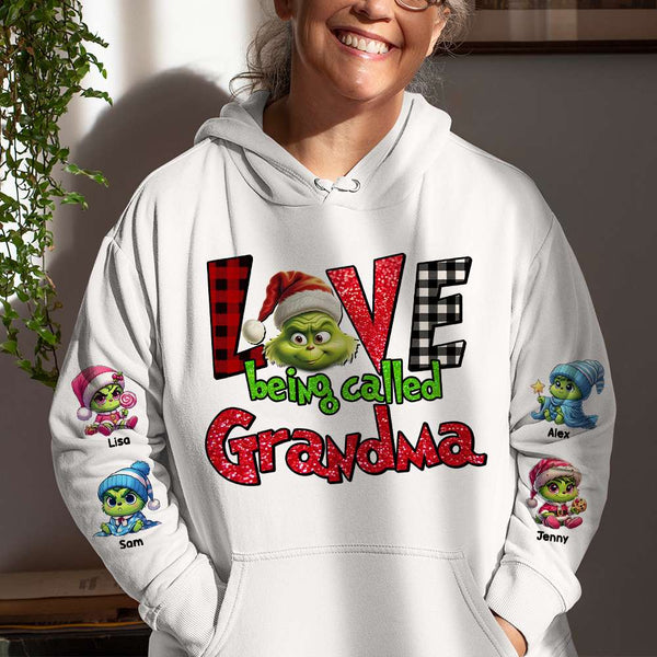 Personalized Gifts For Grandma 3D Shirt Christmas Cute Green Character 01NAMH310724 3D Hoodie