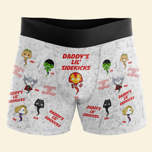 Personalized Gifts For Dad Men's Boxers Daddy's Lil' Sidekicks 01TOHN050224HA - Boxers & Briefs - GoDuckee