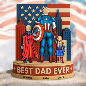 Personalized Gifts For Dad Acrylic Plaque Power Dad 05NADT140425PA - Shaped Plaques - GoDuckee