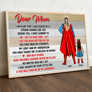 Personalized Gifts For Mom Canvas Print You Will Forever Be My Superhero 05qhtn010324pa Mother's Day Gifts - Canvas Print - GoDuckee