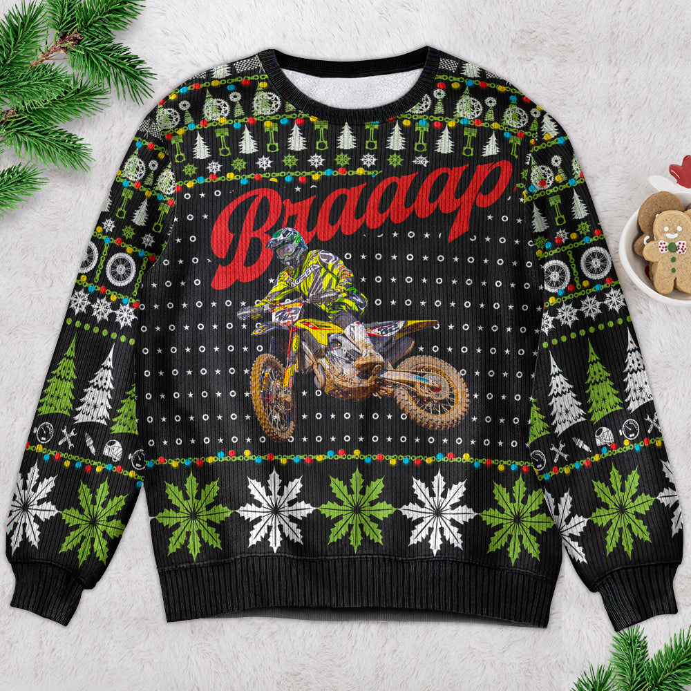 Custom Photo Gifts For Motorcross Lover Ugly Sweater 04ACDT041024 - AOP Products - GoDuckee