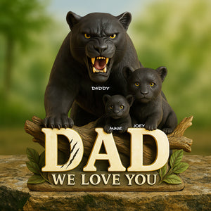 Black Panther Dad Acrylic Plaque - Personalized Gift For Dad 04HULU140525 - Shaped Plaques - GoDuckee