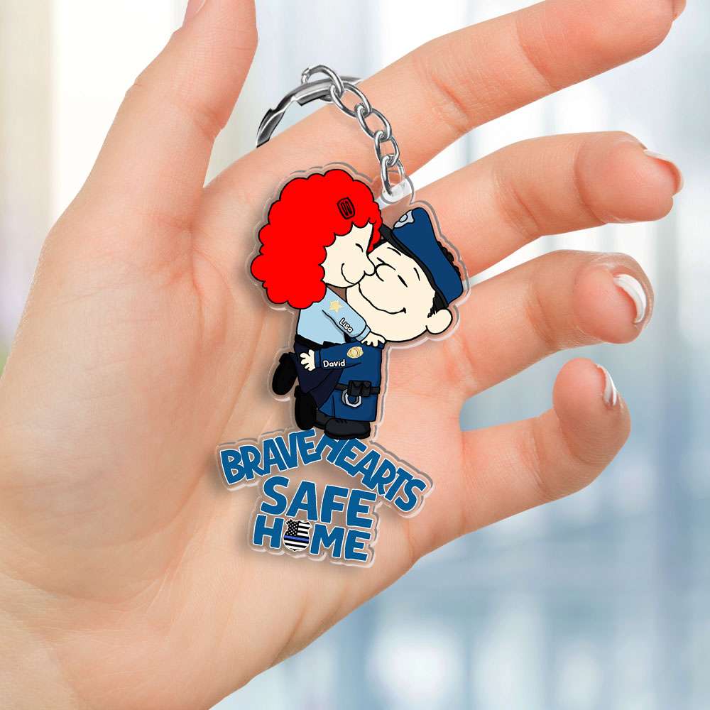 Personalized Gifts For Couple Keychain Police Couple 052OHMH180125HG - Keychains - GoDuckee