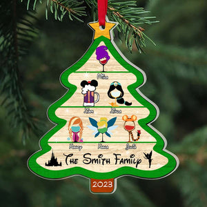 Family Glass Tree 05htpu311023 Personalized Acrylic Ornament - Ornament - GoDuckee