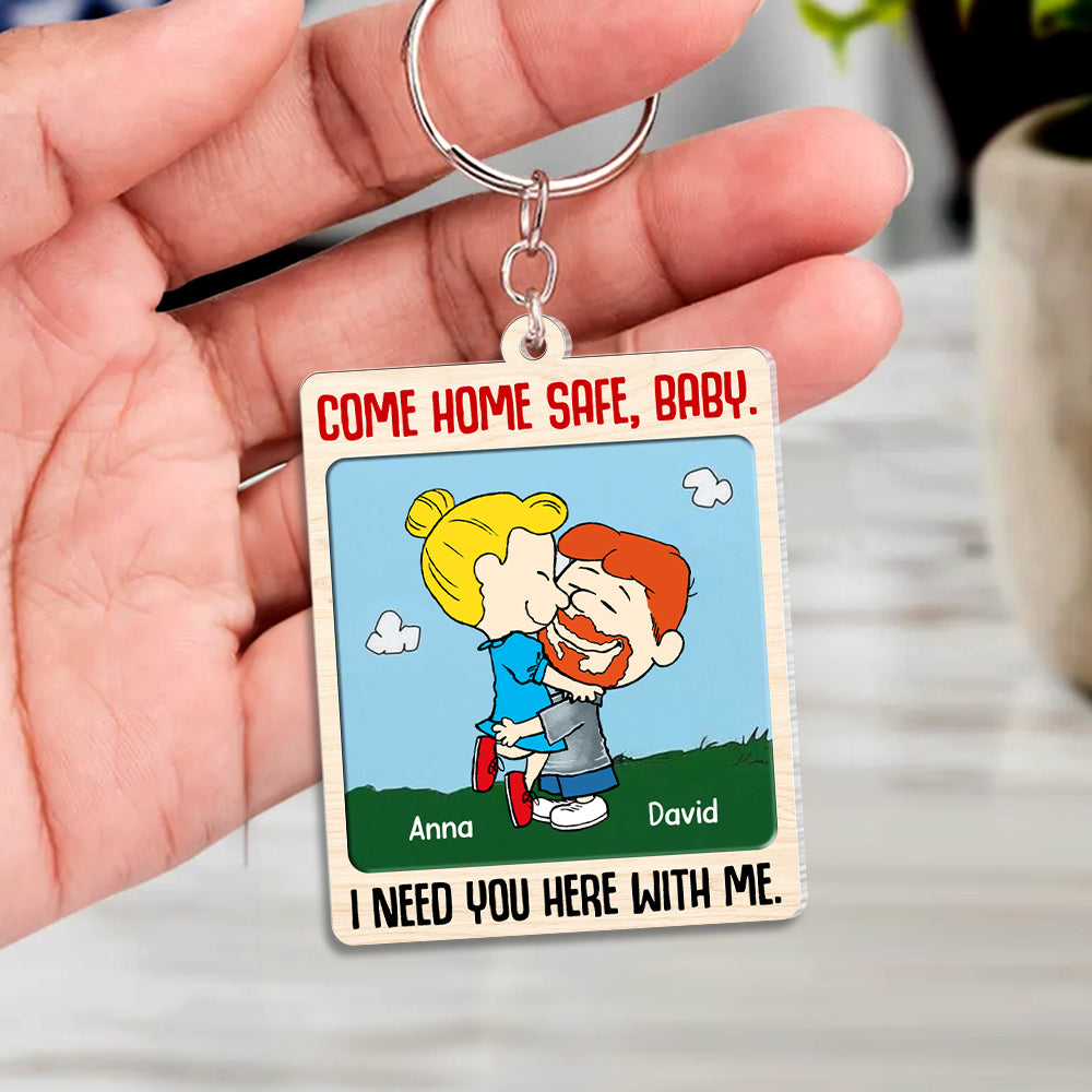 Personalized Gifts For Couple Keychain 03ohtn060125hg I Need You Here With Me