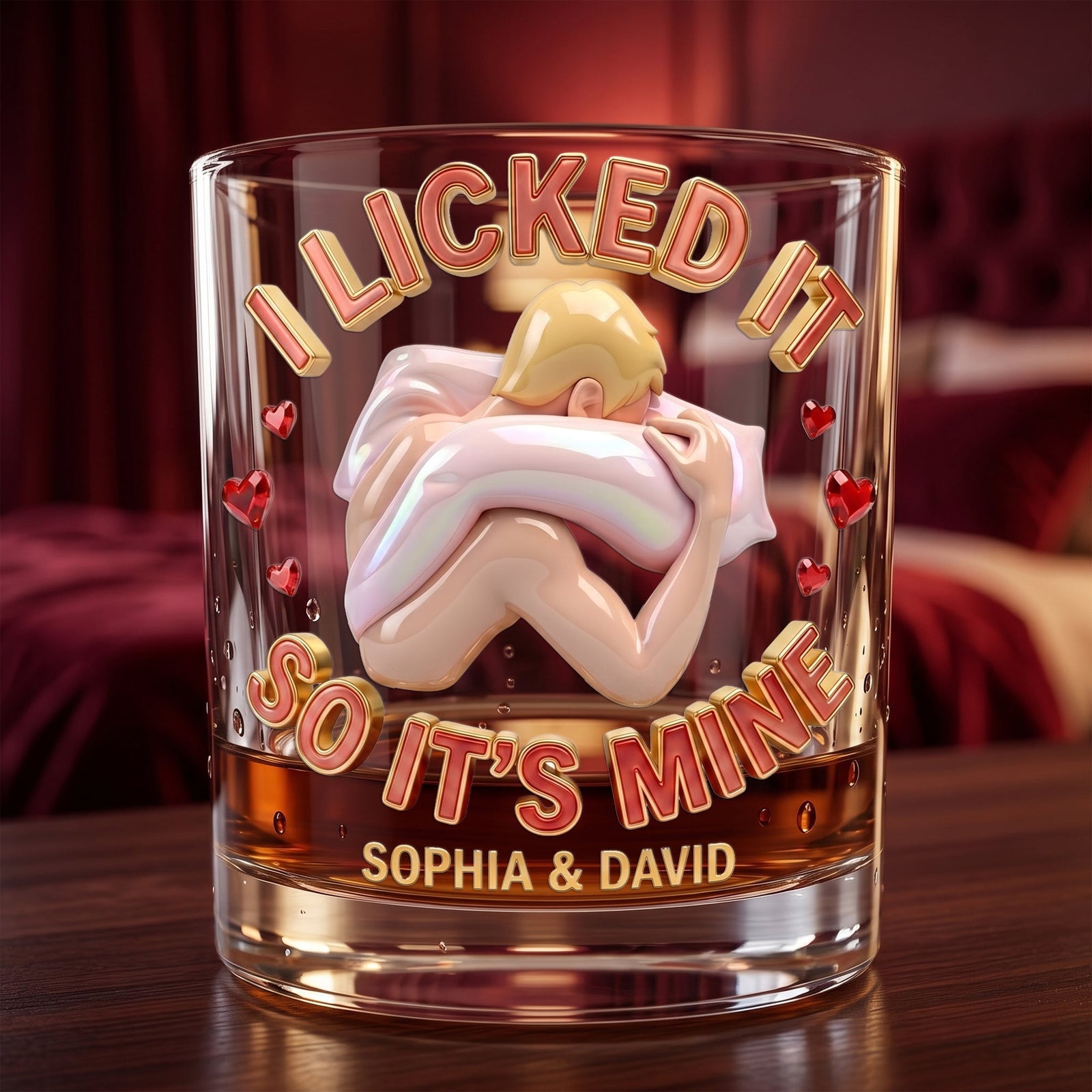 Naughty Couple Round Glass - Personalized Gifts For Couple 01ohlu290626 - Glass - GoDuckee