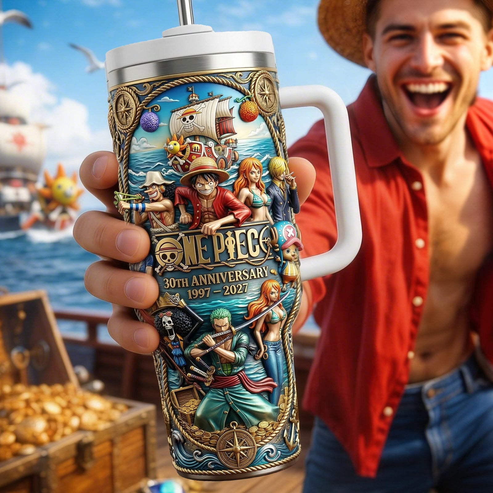 30th Anniversary Anime Tumbler - Personalized Gifts For Anime Lovers 01nalu140326 - Tumbler Cup - GoDuckee