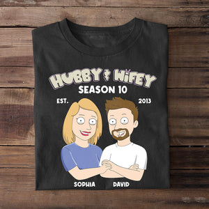 Hubby And Wifey Personalized Couple Shirt 02QHTN140723HH - Shirts - GoDuckee