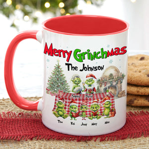 Merry Christmas, Personalized Accent Mug CC-02HTTN090923, Christmas Gift For Family - Coffee Mug - GoDuckee