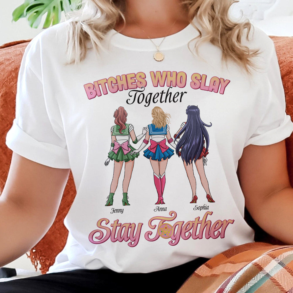 Personalized Gifts For Best Friends Who Slay Together Stay Together Shirt, Cosplay Besties 04QHTN010224HH - 2D Shirts - GoDuckee