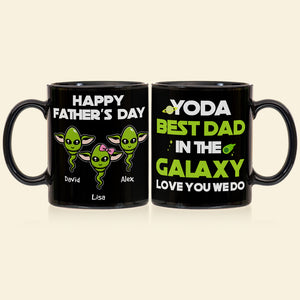 Personalized Dad Coffee Mug Best Dad In The Galaxy, Gift For Dad BLM-06HUHN300323 - Coffee Mug - GoDuckee