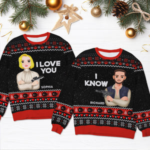 Personalized Gift For Couple Christmas Ugly Sweater 02toqn181024hg - AOP Products - GoDuckee