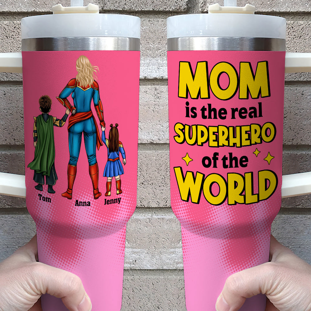 Personalized Gifts For Mom Tumbler Mom Is The Real Superhero Of The World 05totn080324pa - Tumbler Cups - GoDuckee