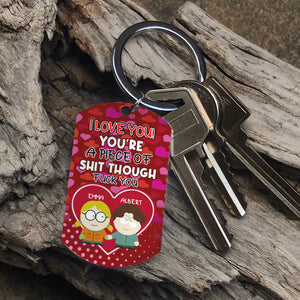 Personalized Gifts For Couples Love Cartoon Keychain Stainless Steel 01XQLU131224HG - Keychains - GoDuckee