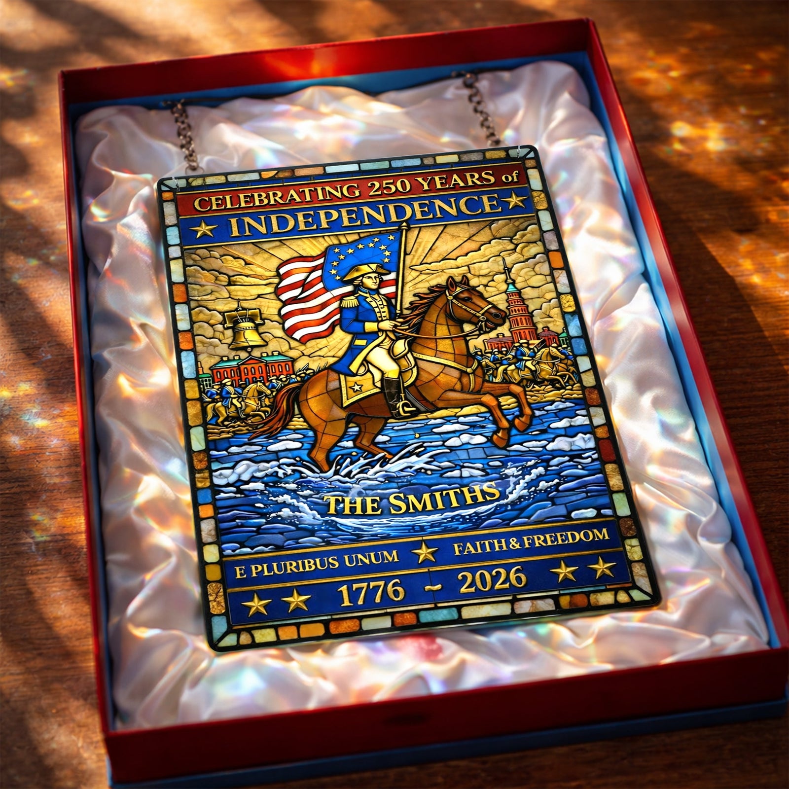 America 250th Anniversary Suncatcher - Personalized Gifts 05tylu040326 - Ornament - GoDuckee