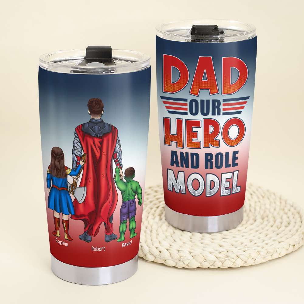 Dad - Our Role Model Personalized Tumbler - 08QHQN250523TM - Tumbler Cup - GoDuckee
