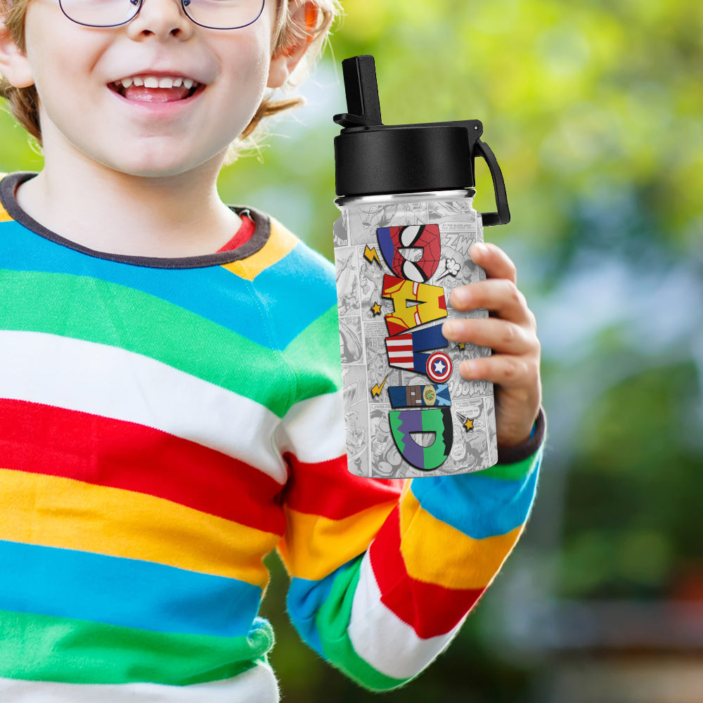 Kids Personalized Water Bottle, Custom Tumbler, Stainless Steel