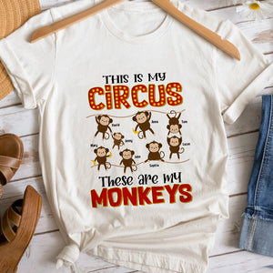 This Is My Circus Personalized Monkey Kids Shirt Gift For Grandparents - Shirts - GoDuckee