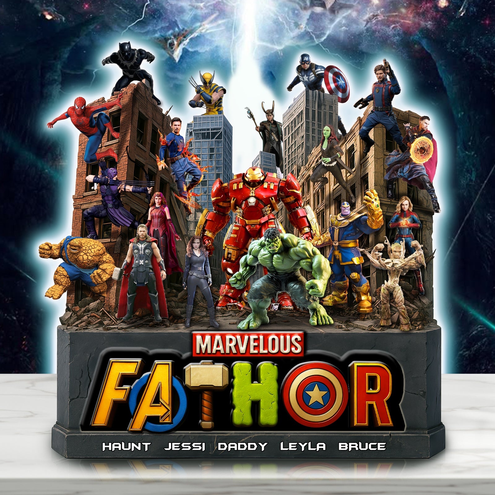 Hero Force Dad Acrylic Plaque - Personalized Gifts For Dad 03HULU220525 - Shaped Plaques - GoDuckee