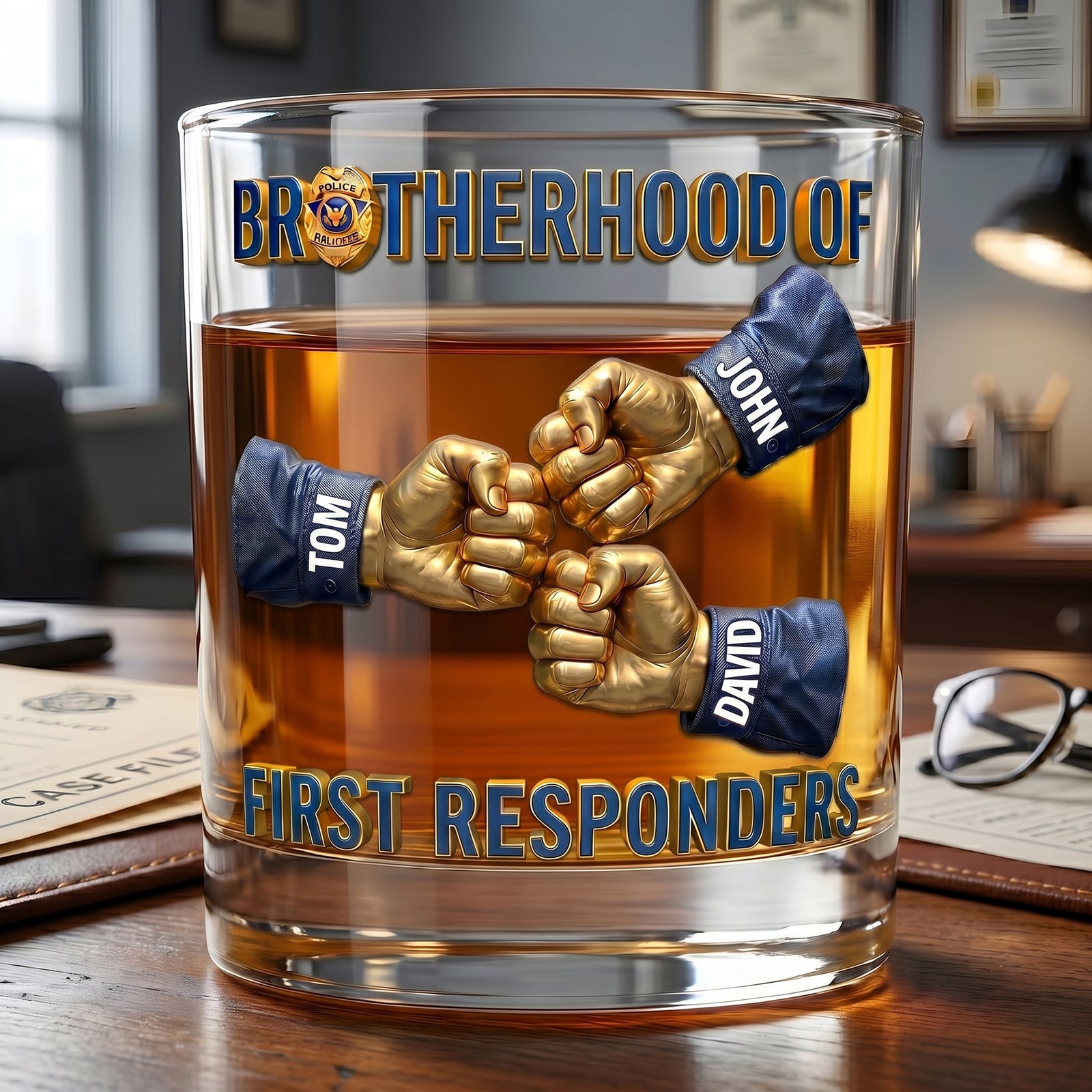 Ultimate Police Officers Brothers Drinking Glass - Personalized Gifts For Brothers 02hulu060626 - Glass - GoDuckee
