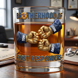 Ultimate Police Officers Brothers Drinking Glass - Personalized Gifts For Brothers 02hulu060626 - Glass - GoDuckee