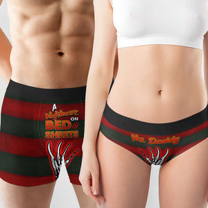 Personalized Gifts For Couple Matching Underwear, Horror Movie Couple 02NAQN140824 - Boxer Briefs - GoDuckee