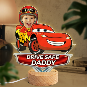 Custom Photo Gifts For Kids Cartoon Car LED Light 01acpu091224 - Led Night Light - GoDuckee
