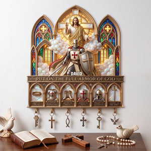 Full Armor Of God Acrylic Key Hanger- Personalized Christian Gifts 01palu140726 - Key Hanger - GoDuckee