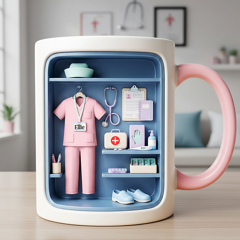 Nurse Coffee Accent Mug - Personalized Gifts For Nurse 03kita241225 - Coffee Mug - GoDuckee