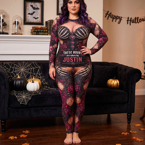 Gothic Skeleton Skull Dark Sweater & Leggings Set - Personalized Halloween Gifts 03NAQN250826