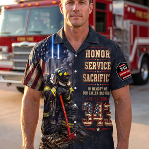 Never Forget Their Sacrifice - Firefighter Memorial Hawaiian Shirt 02HUQN060826