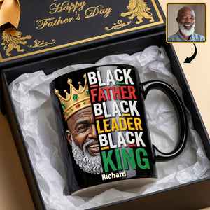 Black Father Black King Coffee Mug - Personalized Gifts For Dads 03HUQN050526 - Coffee Mug - GoDuckee