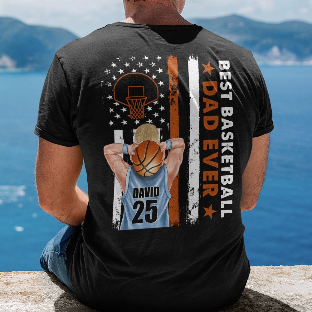 Best Basketball Dad Ever-Gift For Dad-Personalized Shirt-Basketball Dad - Shirts - GoDuckee