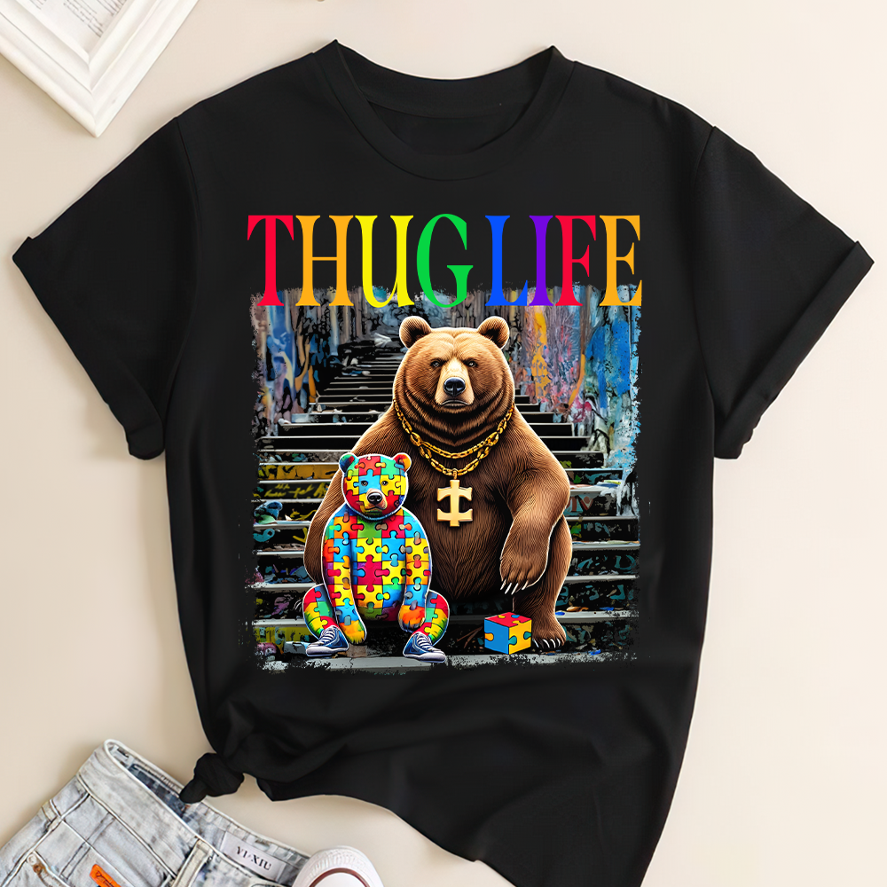 Gifts For Autism Shirt Thug Life 02ohpu070325 - Shirts - GoDuckee