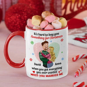 Romantic Couple, It's Hard To Buy You Something For Christmas, Personalized Mug, Couple Gifts, Gifts For Him, Gifts For Her, Unique Christmas Gifts, Christmas Home Decor - Coffee Mug - GoDuckee